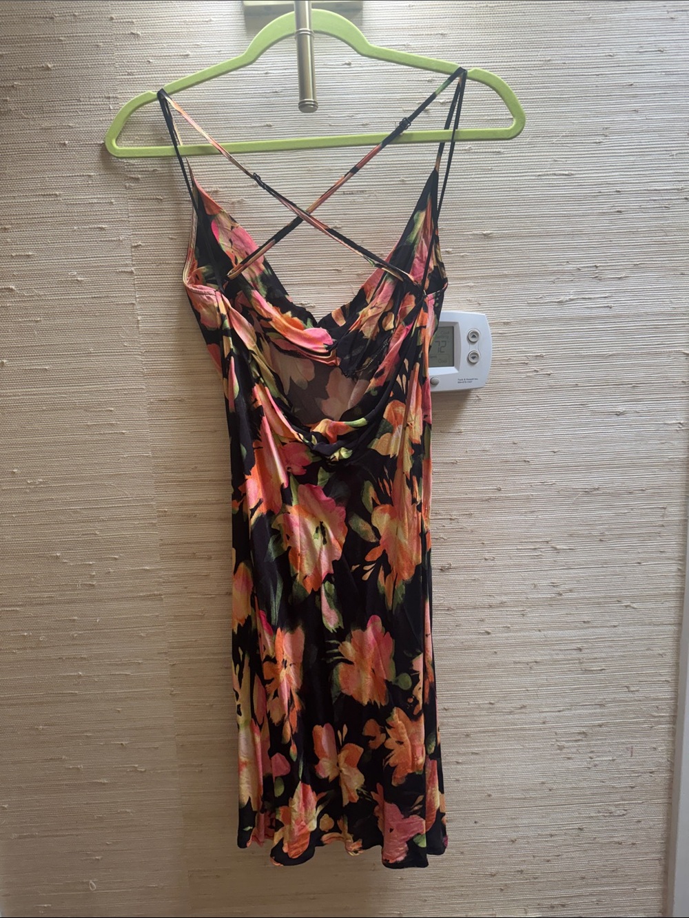 H&M - Floral Slip Dress with Pink & Orange Blooms - Picture 3 of 3